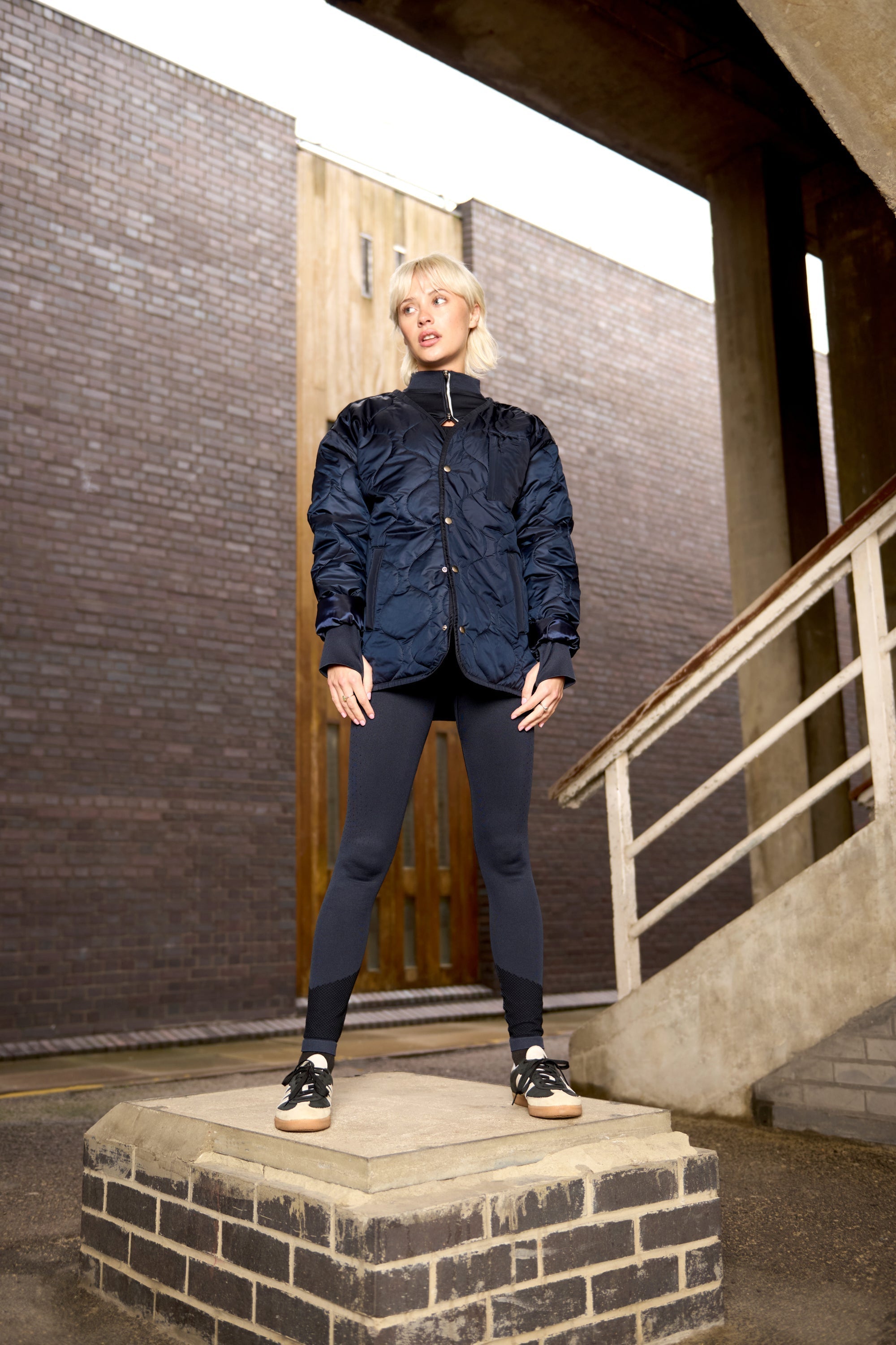 HRMN8 Activewear Supports Every Stage of Your Day - model in street