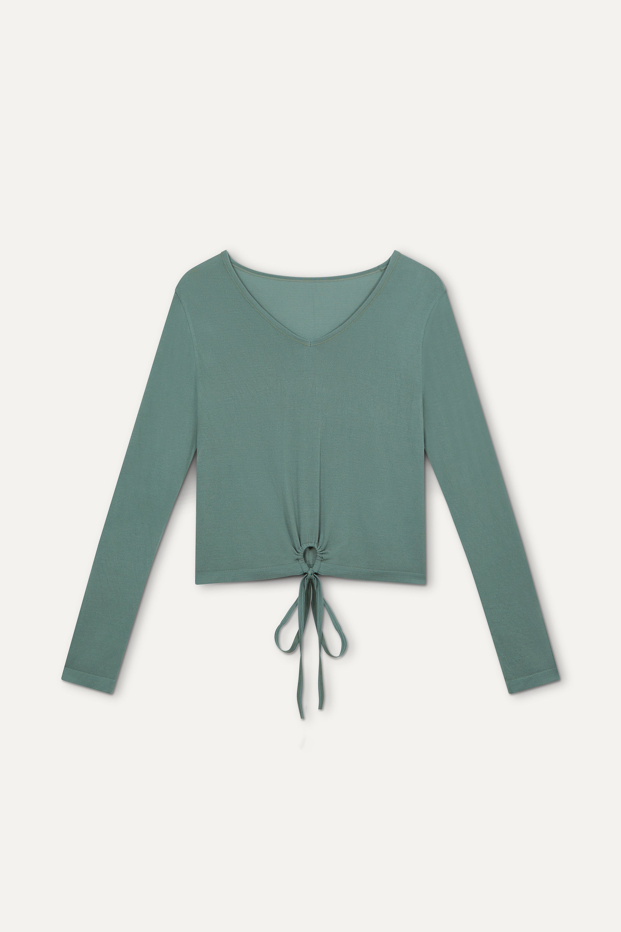 Green long sleeve layering top and green leggings.