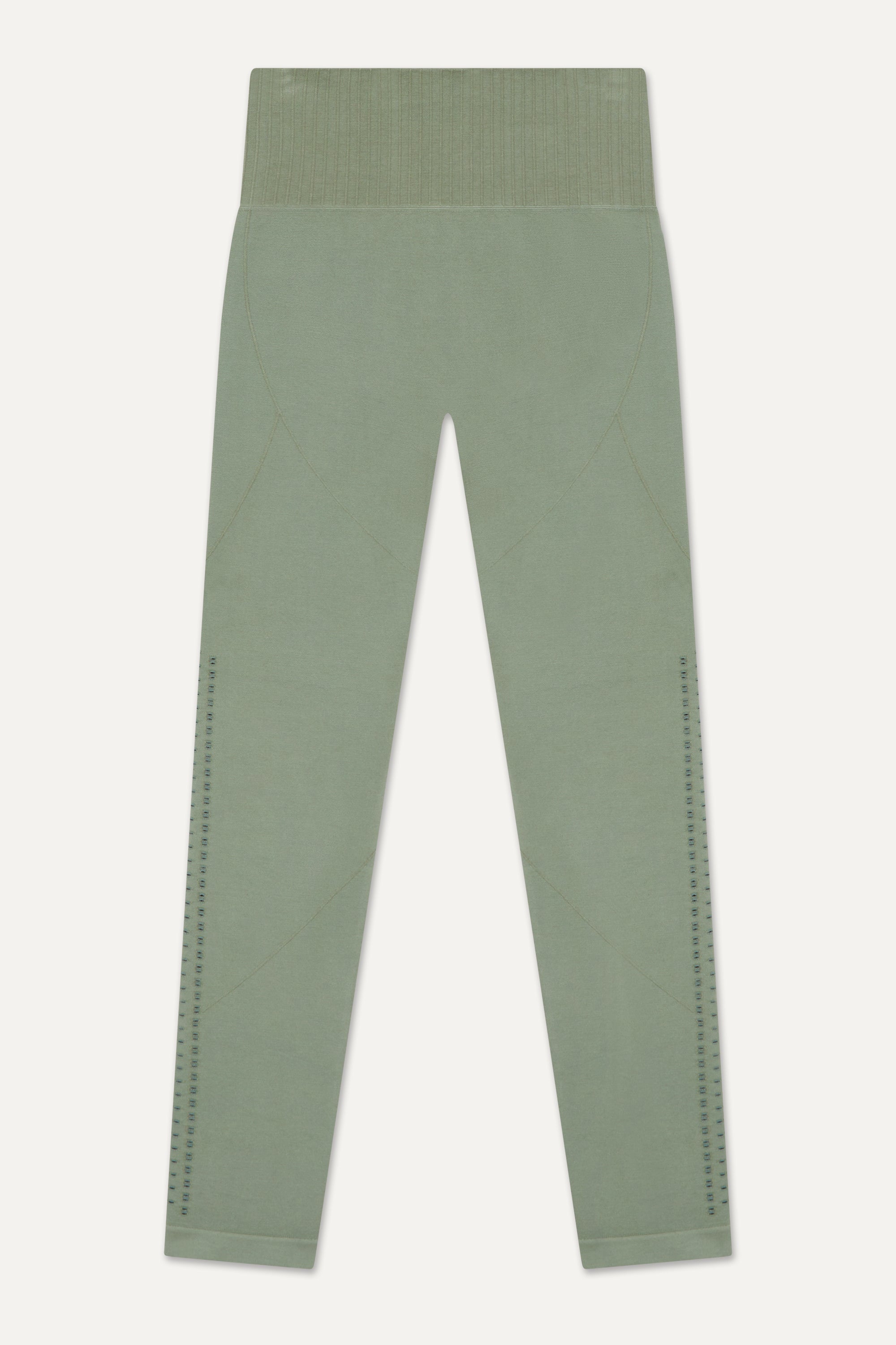 Green supportive modal cropped sports bra and green high waisted modal leggings from sustainable women's activewear brand, Jilla Active.